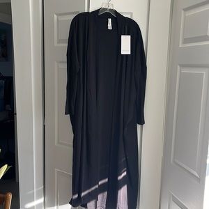 NWT size S/M - Athleta Modal Full Length Robe in Black